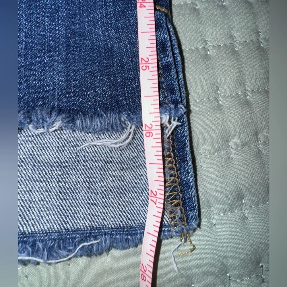 Frame Denim Le High Straight Stagger Raw Hem Jeans in Orlena. Size 26 VGUC - Picture 6 of 15